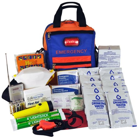 LIFESECURE SecurEvac High-Visibility/Safety Grab-and-Go All-Hazards 3-DAY Emergency Kit 81800